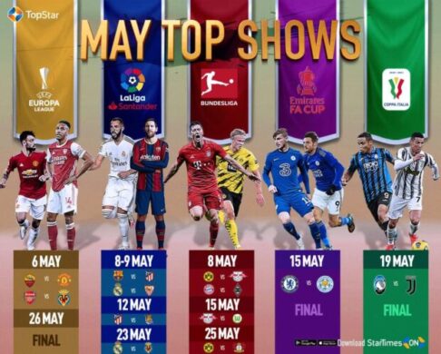  Football fest on TopStar’s sports channels this May.