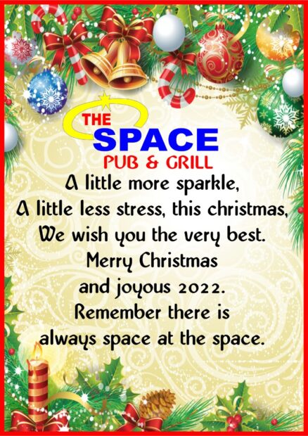  The Space Pub and Grill wishes you the best of Holiday season